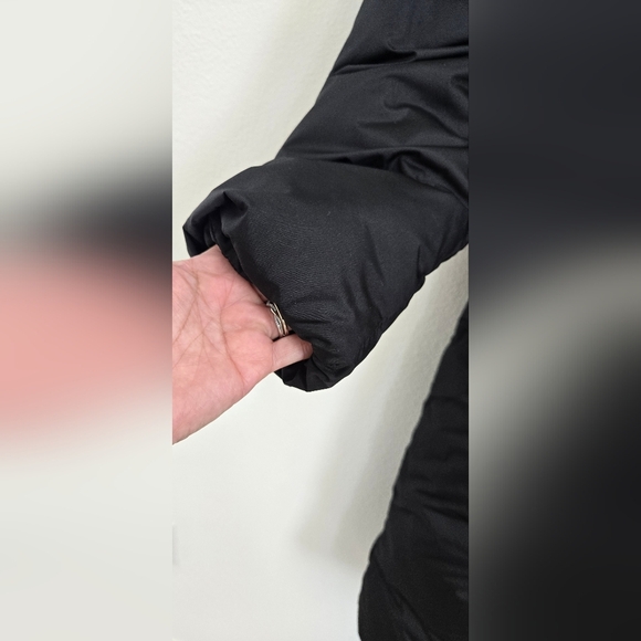 Old Navy Water Black Resistant Long Duvet Puffer Coat Size Small - Picture 4 of 12